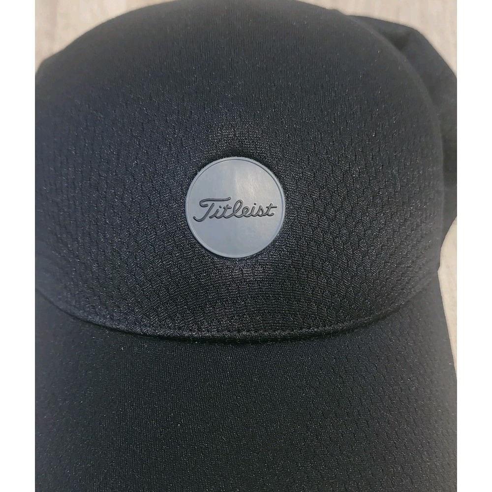 TITLEIST MONTAUK ACE HAT BLACK GOLF CAP PERFORMANCE 50+ UPF ⛳️ LIGHTWEIGHT STRAP - Picture 5 of 9